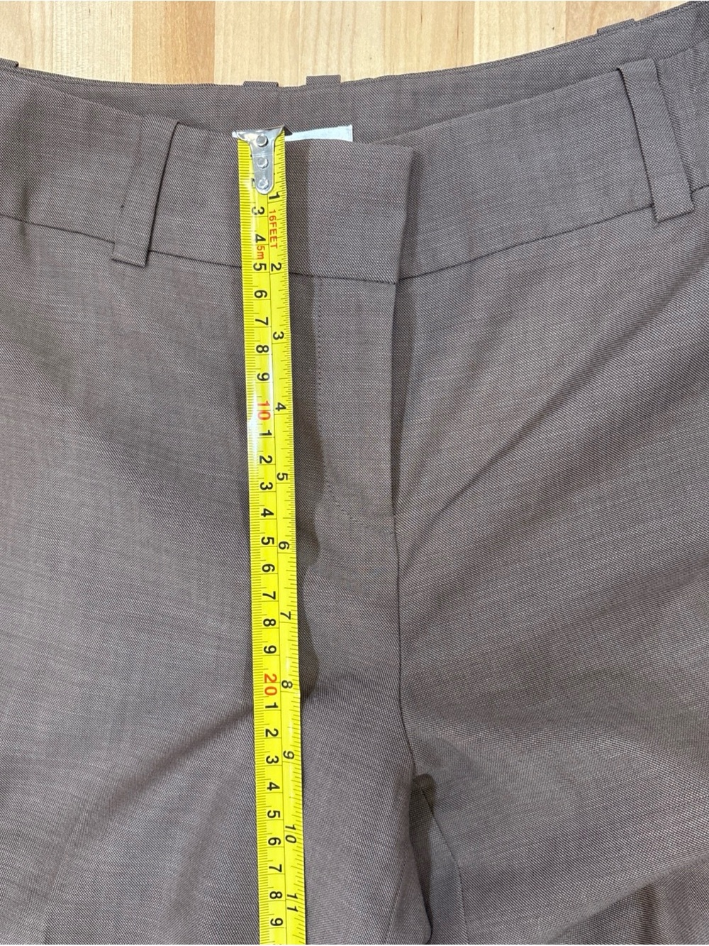 LOFT Wide-Leg Crop Dress Pants in Brown Taupe - Picture 4 of 5
